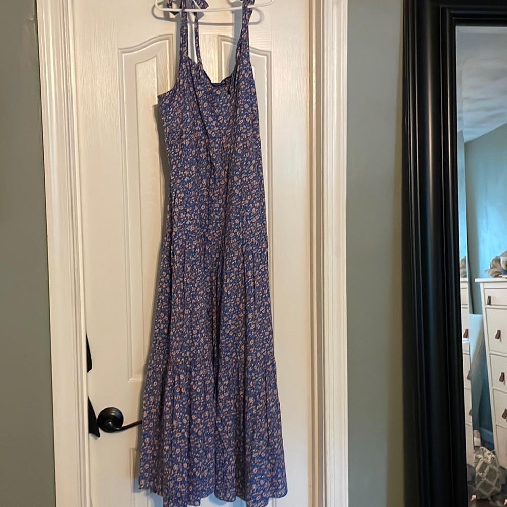 Madewell tie strap maxi dress, size M